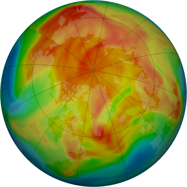 Arctic ozone map for 08 March 2006